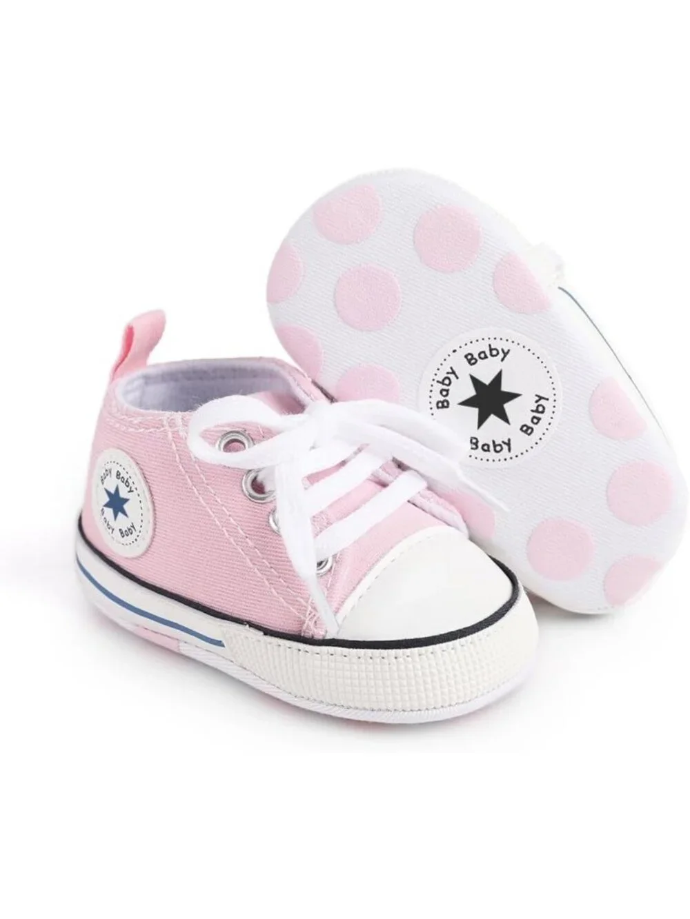 Unisex Baby High-Top Canvas Sneakers | Soft Sole, Anti-Slip, Breathable First